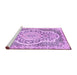 Sideview of Machine Washable Medallion Purple Traditional Area Rugs, wshtr4813pur