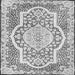 Serging Thickness of Medallion Gray Traditional Rug, tr4813gry