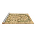 Sideview of Machine Washable Medallion Brown Traditional Rug, wshtr4813brn