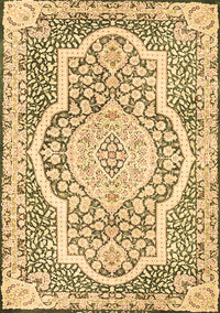 Medallion Brown Traditional Rug, tr4813brn