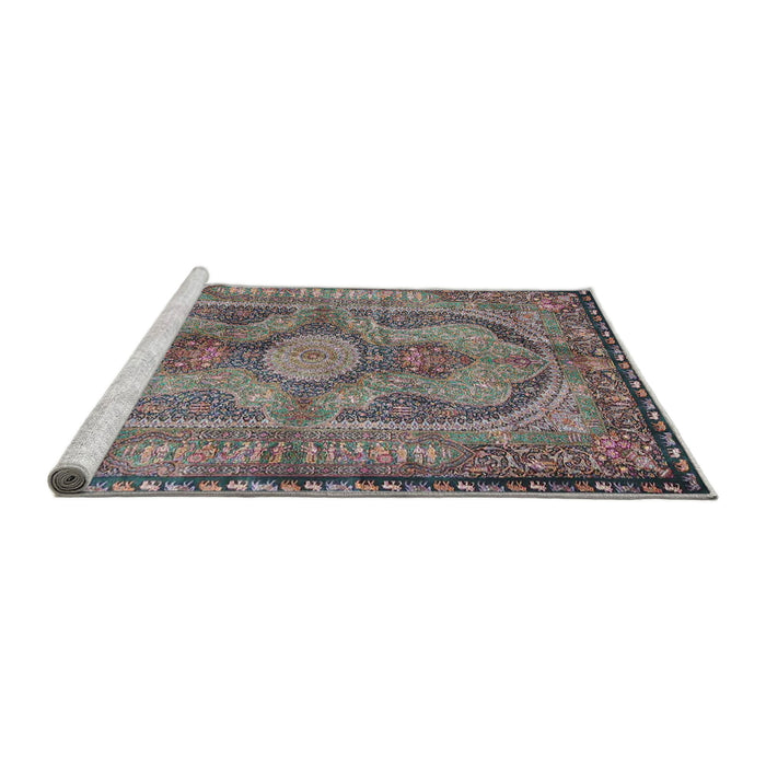 Sideview of Machine Washable Traditional Purple Rug, wshtr4814