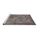 Sideview of Machine Washable Traditional Purple Rug, wshtr4814