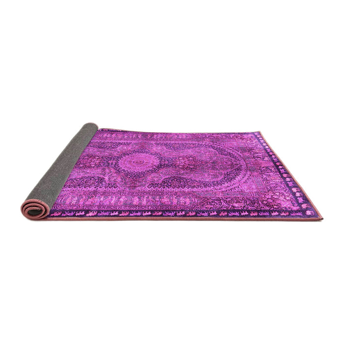 Sideview of Medallion Pink Traditional Rug, tr4814pnk