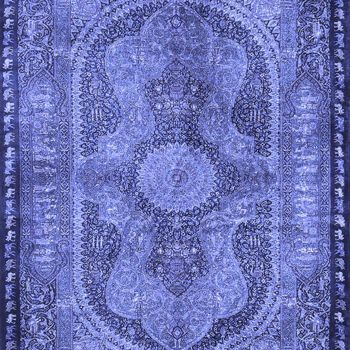 Medallion Blue Traditional Rug, tr4814blu