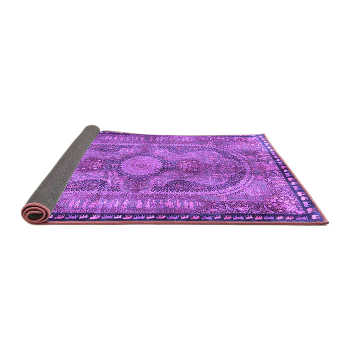 Sideview of Medallion Purple Traditional Rug, tr4814pur