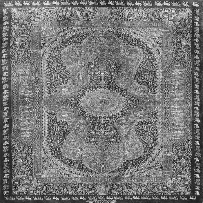 Serging Thickness of Medallion Gray Traditional Rug, tr4814gry