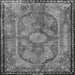 Serging Thickness of Medallion Gray Traditional Rug, tr4814gry