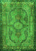 Serging Thickness of Machine Washable Medallion Green Traditional Area Rugs, wshtr4814grn