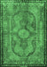 Machine Washable Medallion Emerald Green Traditional Area Rugs, wshtr4814emgrn