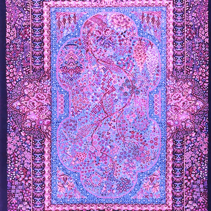 Machine Washable Persian Purple Traditional Area Rugs, wshtr4815pur