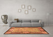 Machine Washable Persian Orange Traditional Area Rugs in a Living Room, wshtr4815org