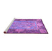 Sideview of Machine Washable Persian Purple Traditional Area Rugs, wshtr4815pur