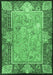 Machine Washable Persian Emerald Green Traditional Area Rugs, wshtr4815emgrn