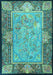 Machine Washable Persian Turquoise Traditional Area Rugs, wshtr4815turq