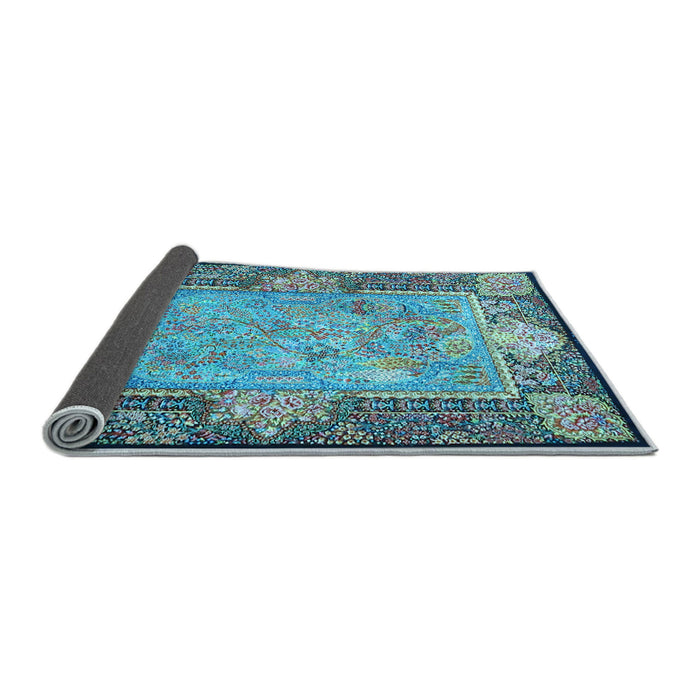 Sideview of Persian Light Blue Traditional Rug, tr4815lblu