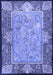 Machine Washable Persian Blue Traditional Rug, wshtr4815blu