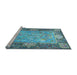 Sideview of Machine Washable Persian Light Blue Traditional Rug, wshtr4815lblu