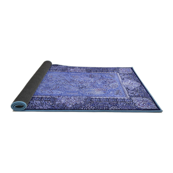 Sideview of Persian Blue Traditional Rug, tr4815blu