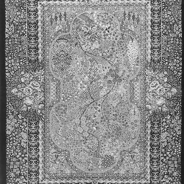 Serging Thickness of Machine Washable Persian Gray Traditional Rug, wshtr4815gry