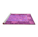 Sideview of Machine Washable Persian Pink Traditional Rug, wshtr4815pnk