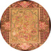 Square Persian Orange Traditional Rug, tr4815org