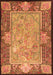 Serging Thickness of Machine Washable Persian Orange Traditional Area Rugs, wshtr4815org