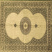 Square Medallion Brown Traditional Rug, tr4816brn