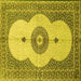 Square Medallion Yellow Traditional Rug, tr4816yw