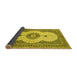 Sideview of Medallion Yellow Traditional Rug, tr4816yw