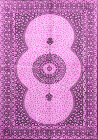 Medallion Pink Traditional Rug, tr4816pnk