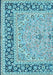 Machine Washable Persian Light Blue Traditional Rug, wshtr4817lblu