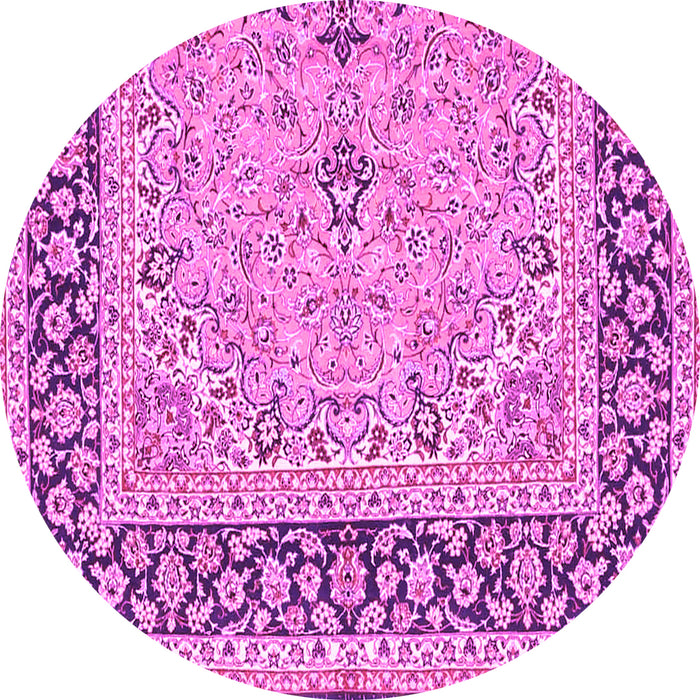 Round Persian Pink Traditional Rug, tr4817pnk