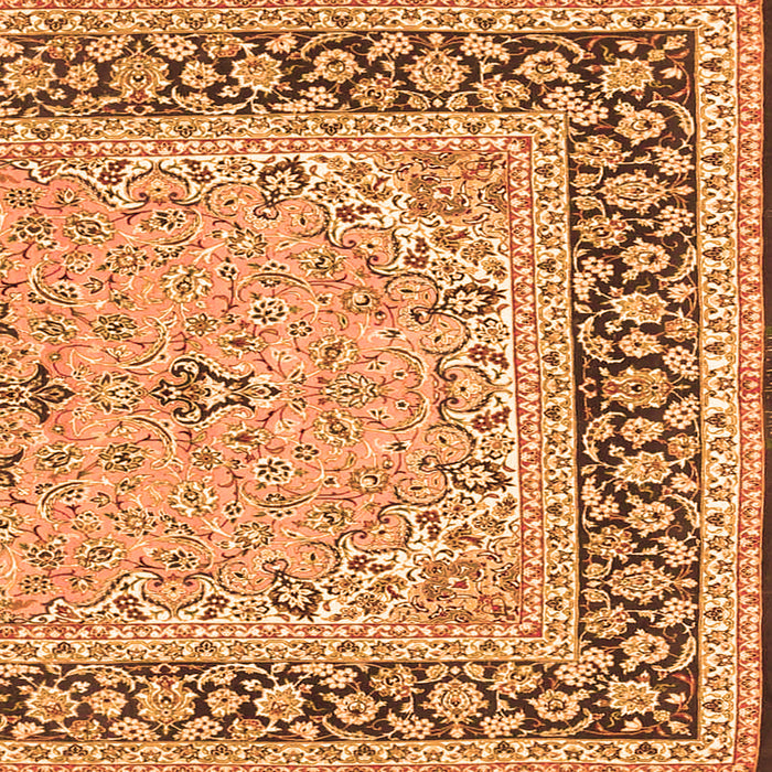 Serging Thickness of Persian Orange Traditional Rug, tr4817org