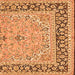 Serging Thickness of Persian Orange Traditional Rug, tr4817org