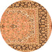 Square Persian Orange Traditional Rug, tr4817org