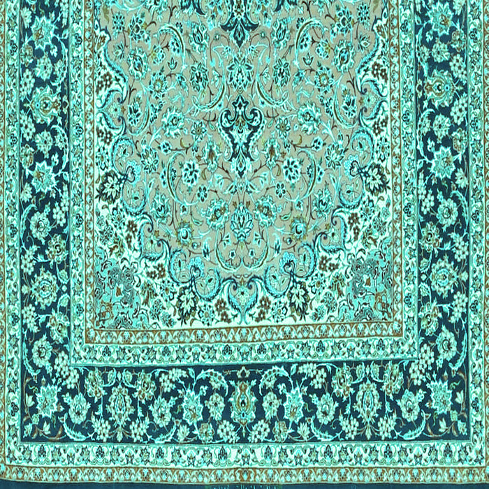 Square Persian Turquoise Traditional Rug, tr4817turq