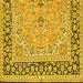 Square Machine Washable Persian Yellow Traditional Rug, wshtr4817yw