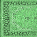 Square Persian Emerald Green Traditional Rug, tr4817emgrn