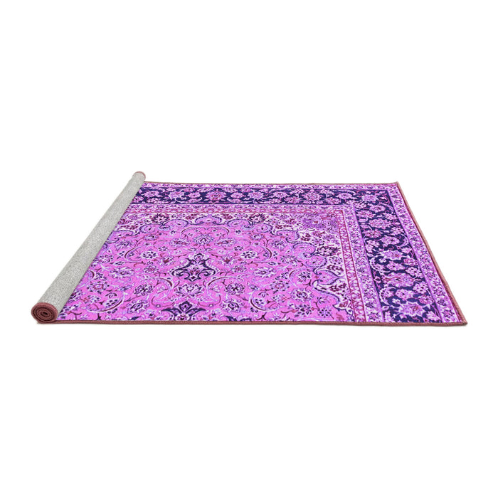Sideview of Machine Washable Persian Purple Traditional Area Rugs, wshtr4817pur