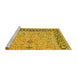 Sideview of Machine Washable Persian Yellow Traditional Rug, wshtr4817yw