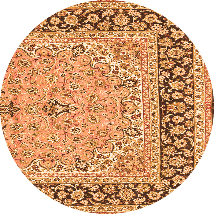 Machine Washable Persian Orange Traditional Area Rugs, wshtr4817org
