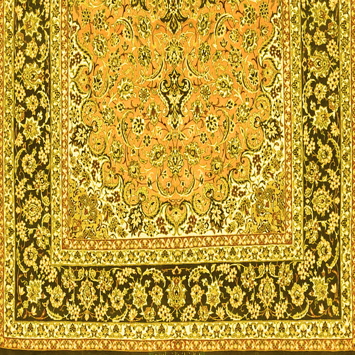 Square Persian Yellow Traditional Rug, tr4817yw