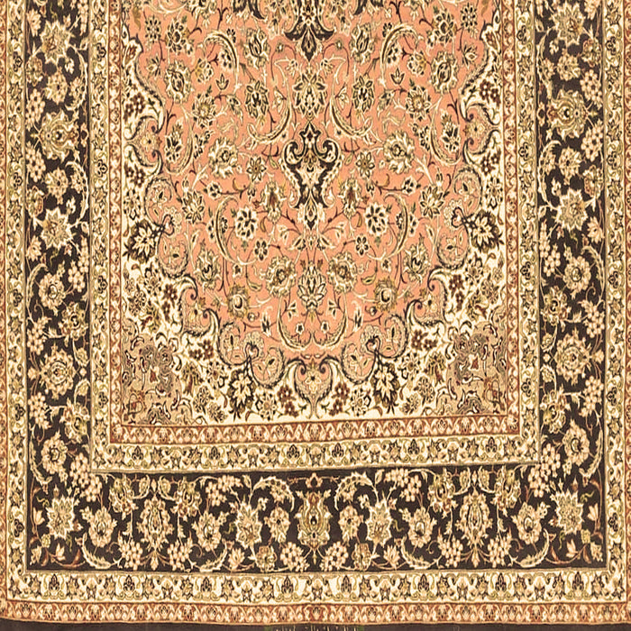 Square Machine Washable Persian Brown Traditional Rug, wshtr4817brn