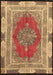 Medallion Brown Traditional Rug, tr4818brn