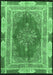 Medallion Emerald Green Traditional Rug, tr4818emgrn