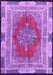 Machine Washable Medallion Purple Traditional Area Rugs, wshtr4818pur