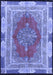 Medallion Blue Traditional Rug, tr4818blu