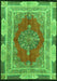 Medallion Green Traditional Rug, tr4818grn