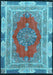 Medallion Light Blue Traditional Rug, tr4818lblu