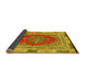 Sideview of Medallion Yellow Traditional Rug, tr4818yw